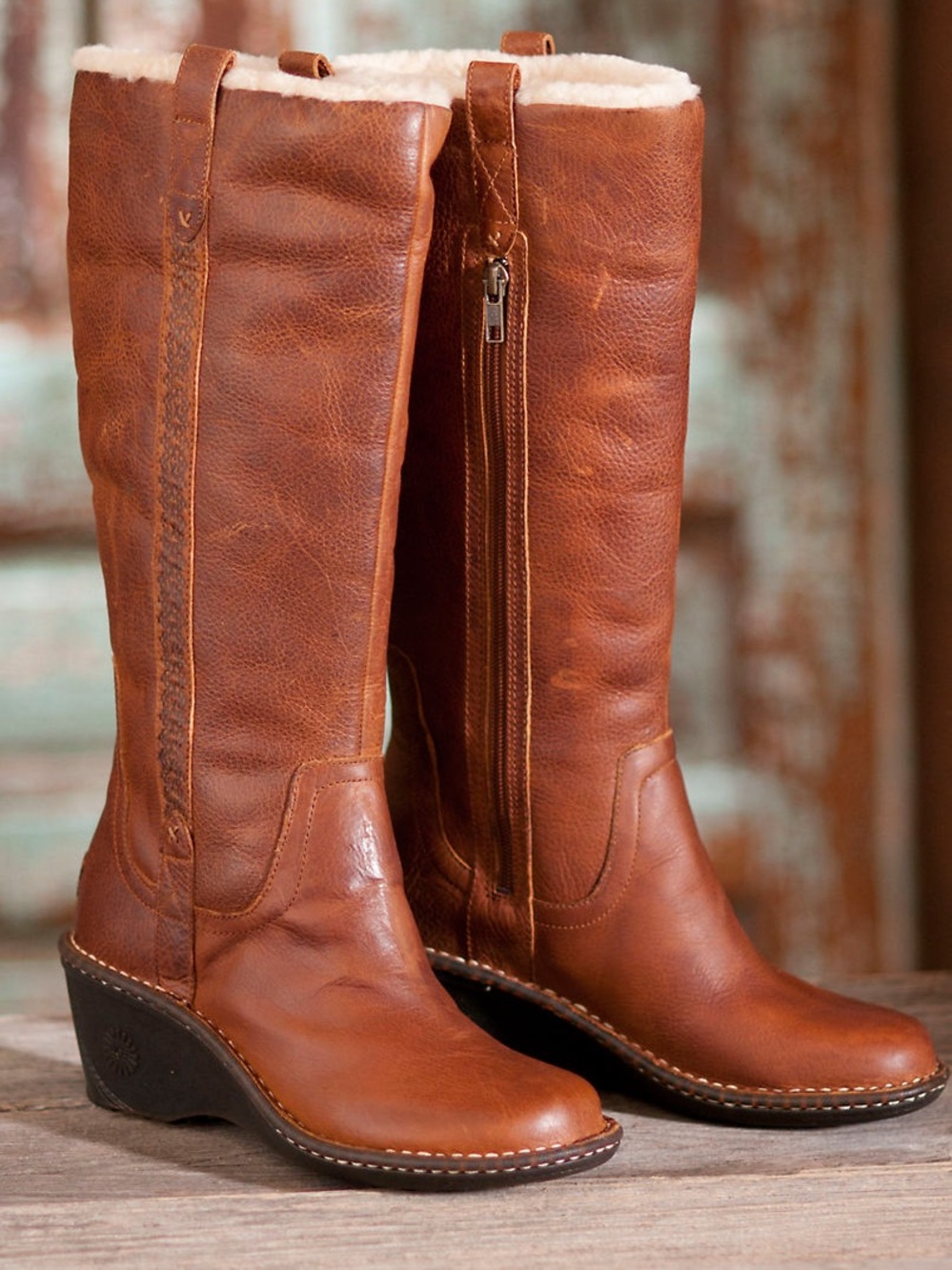 UGG Tan Shearling-Lined Boot Interior
